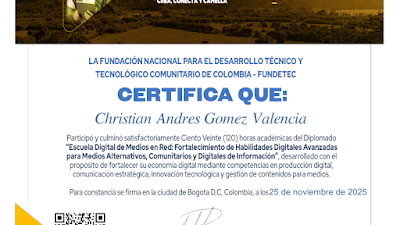 👨🏻‍🎓ESTAMOS CERTIFICADOS COMO MEDIO ALTERNATIVO Y COMUNITARIO🎓