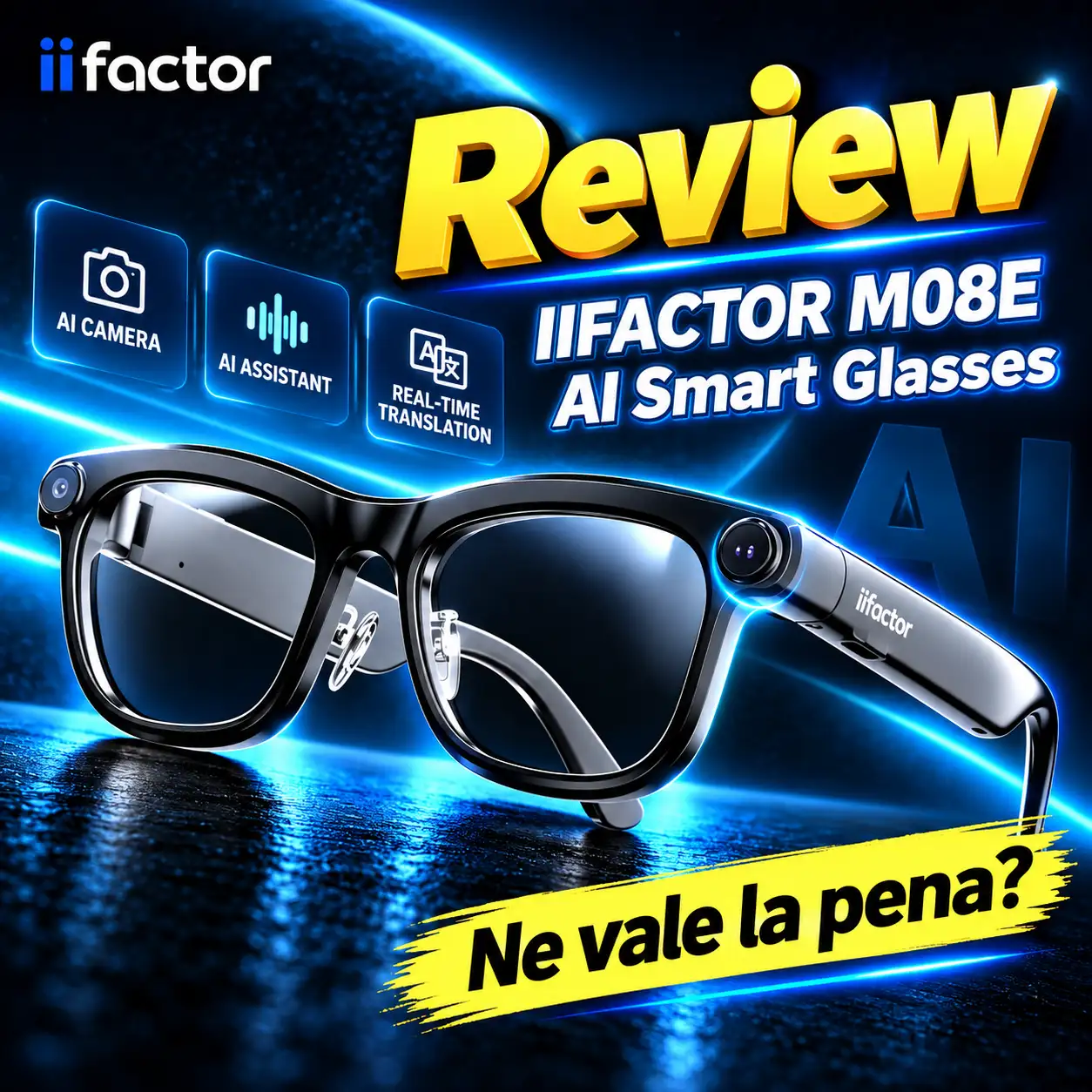 🕶️ IIFACTOR M08E AI Smart Glasses | Recensione
