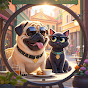 Pug Meow Vibes logo
