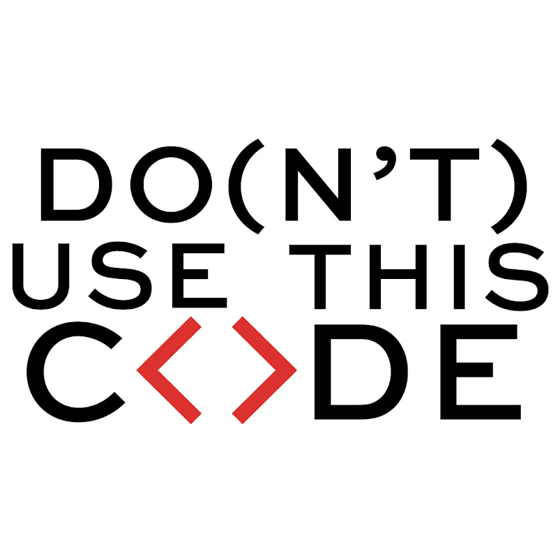 Don't Use This Code • James Powell Logo