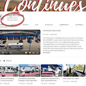 Vogt RV World YouTube channel