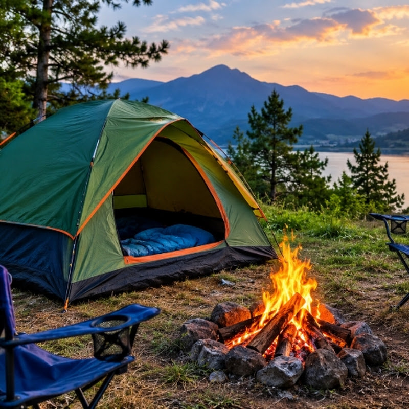 camping in woods
