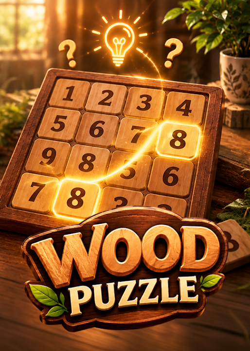 Wood Puzzle - numbers and logic — cover art