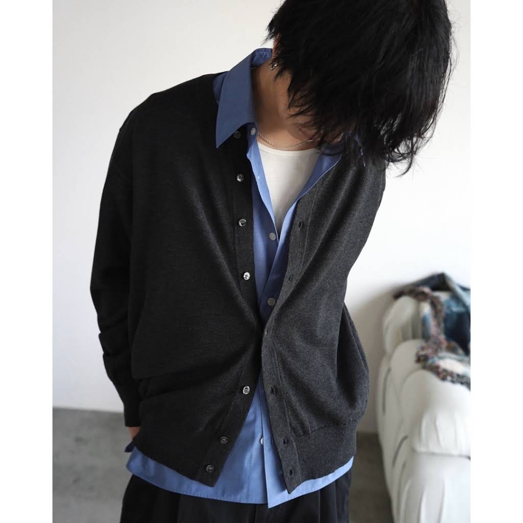 T/C CREW COMPACT CARDIGAN L キャメル T/C CREW COMPACT CARDIGAN（カーディガン/ボレロ）｜WYM LIDNM