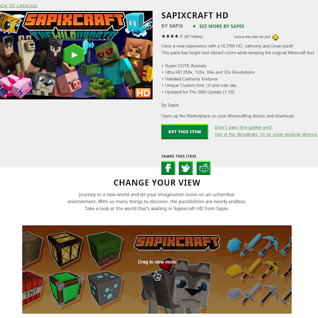 Sapixcraft on the Minecraft Marketplace
