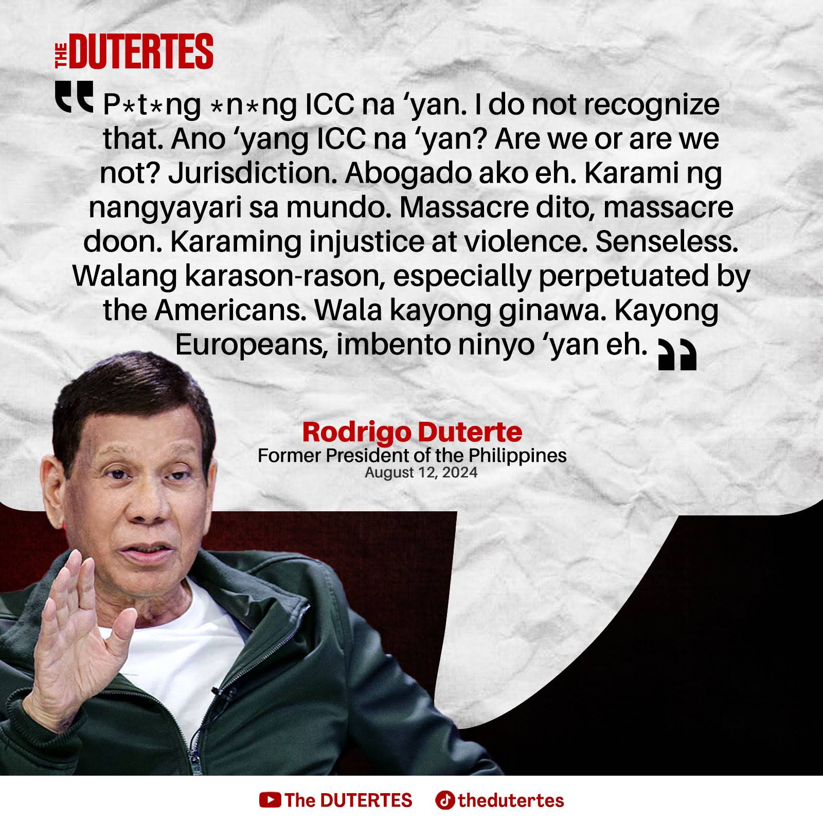 Post from The DUTERTES