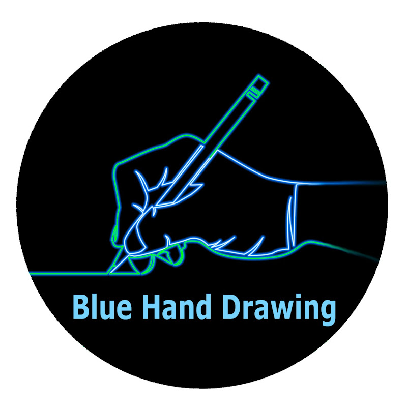 Blue Hand Drawing