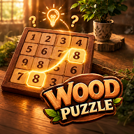 Wood Puzzle - numbers and logic icon