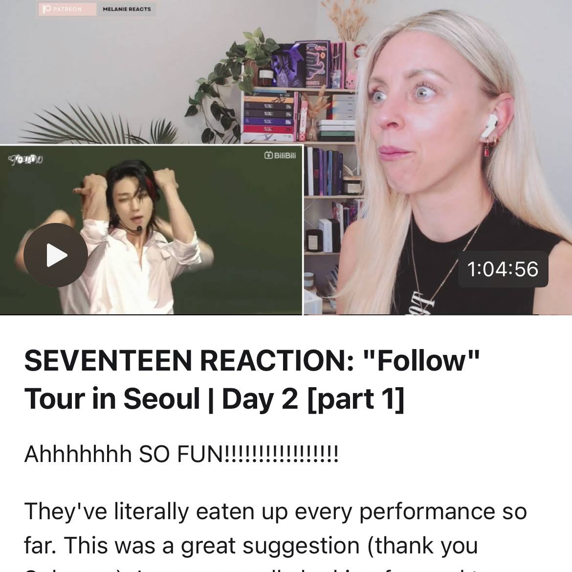 Post from Melanie Reacts