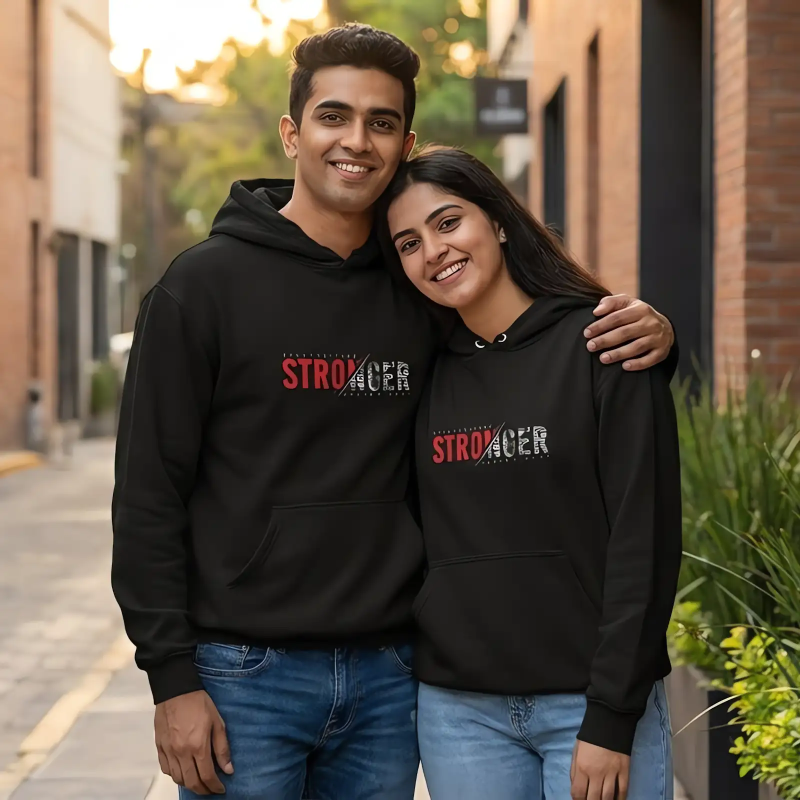 Stronger Graphic Hoodie (Black)
