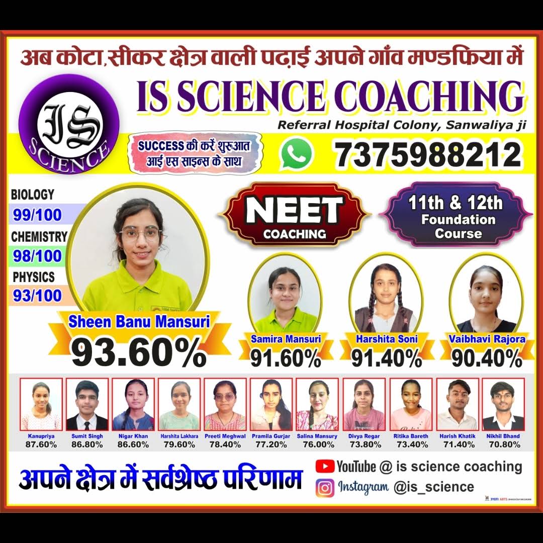 Post from IS Science Coaching