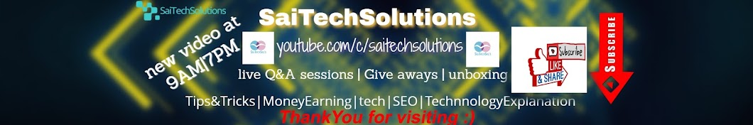 SaiTech Solutions YouTube channel avatar