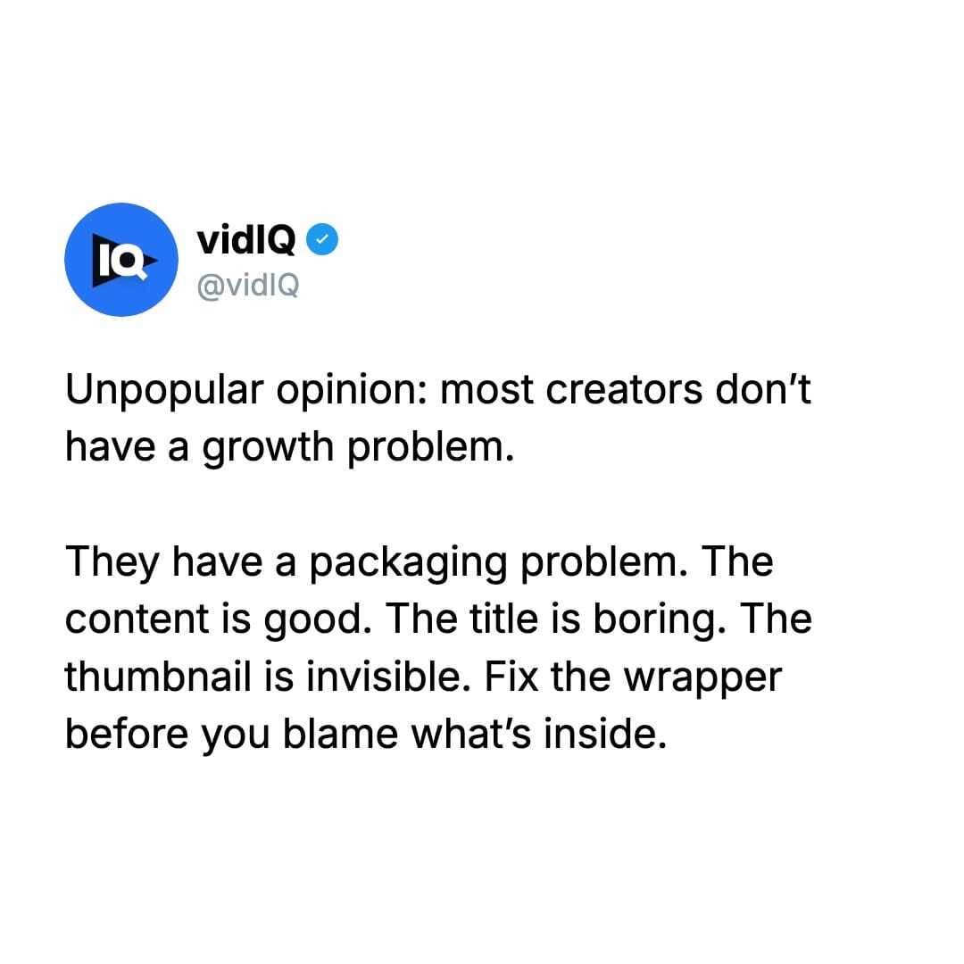 Post from vidIQ