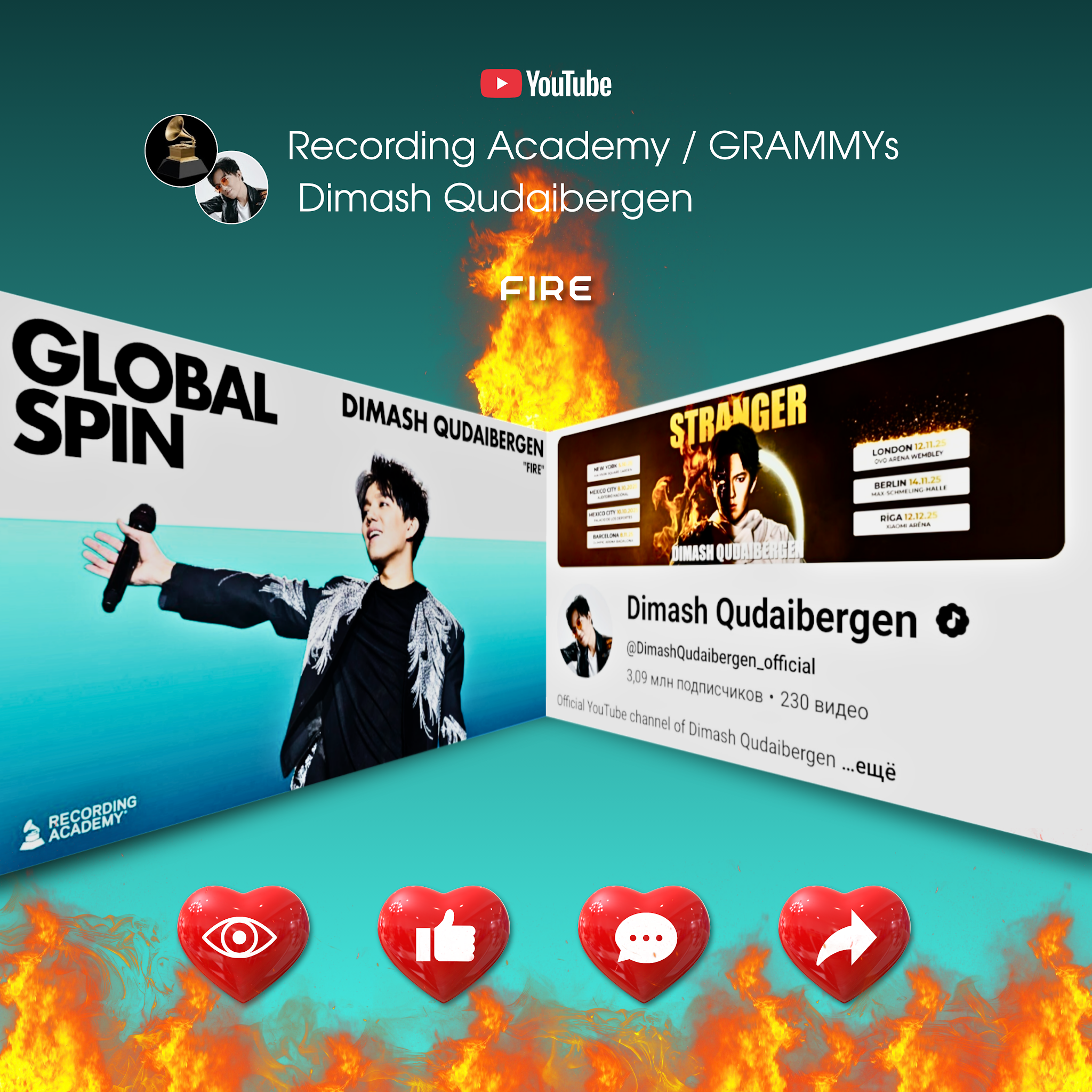 Post from Dears Dimash fan video.