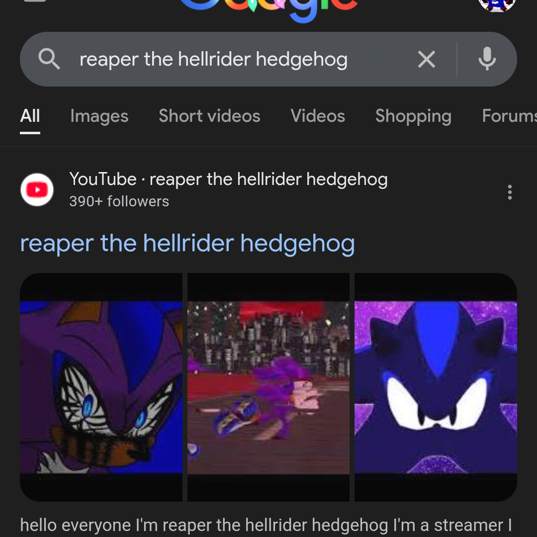Post from reaper the hellrider hedgehog