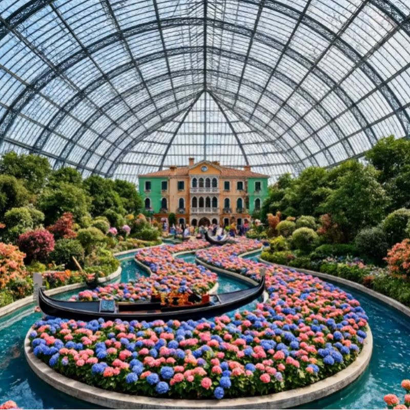 Relaxing garden tour