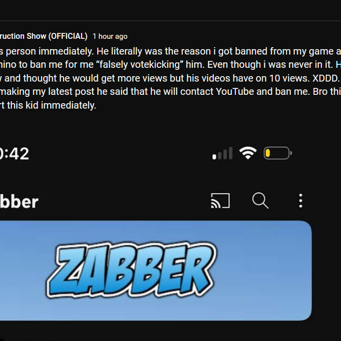 Post from Zabber