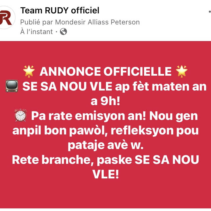 Post from TEAM RUDY OFFICIEL