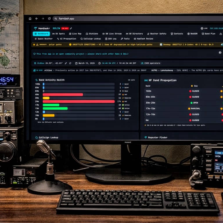 Post from HamDash — The Ultimate Ham Radio Dashboard
