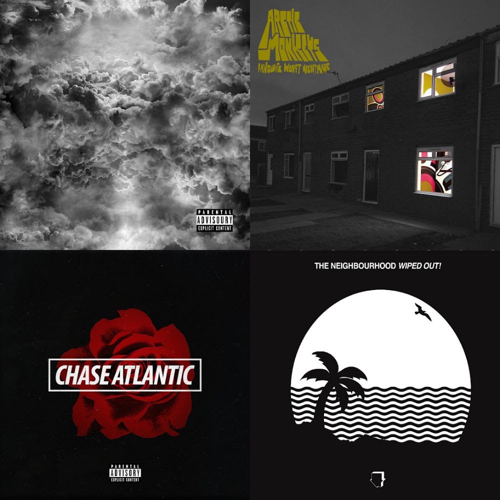 The Neighbourhood, Artic Monkeys, CHASE ATLANTIC, girl in red playlist.