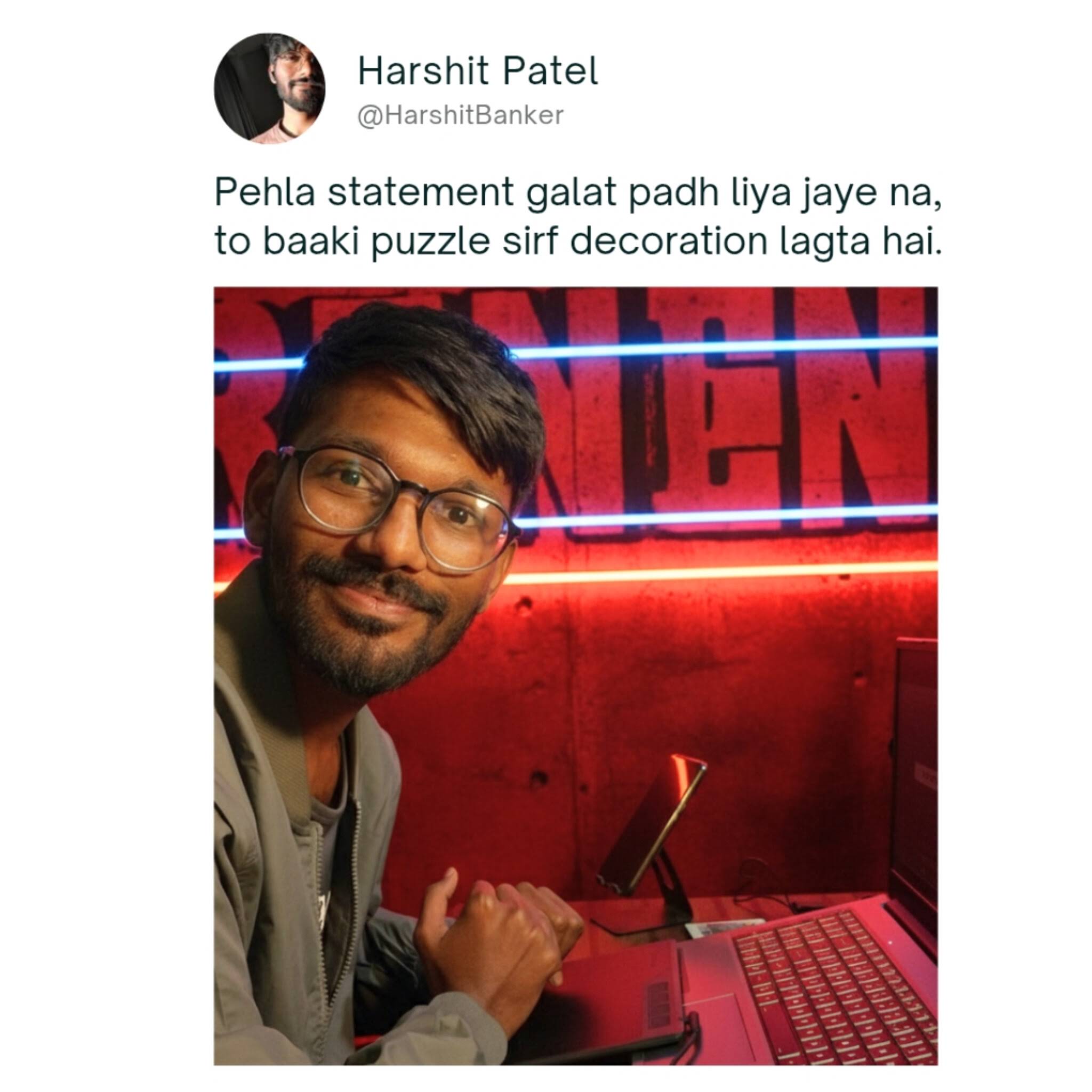 Post from Harshit
