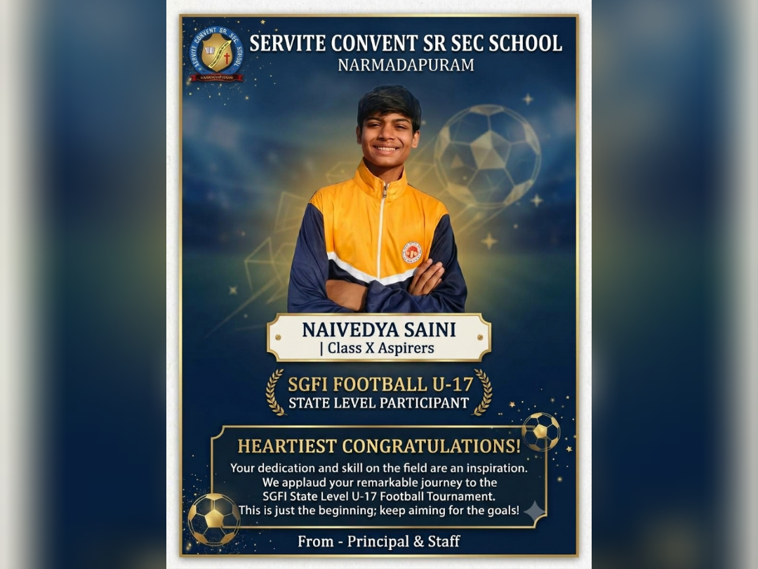 #ServiteConventSchool #FootballU17 #SchoolPride #StatelevelParticipant #Narmadap