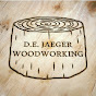 D.E. Jaeger Woodworking (The Traveling Woodworker) logo