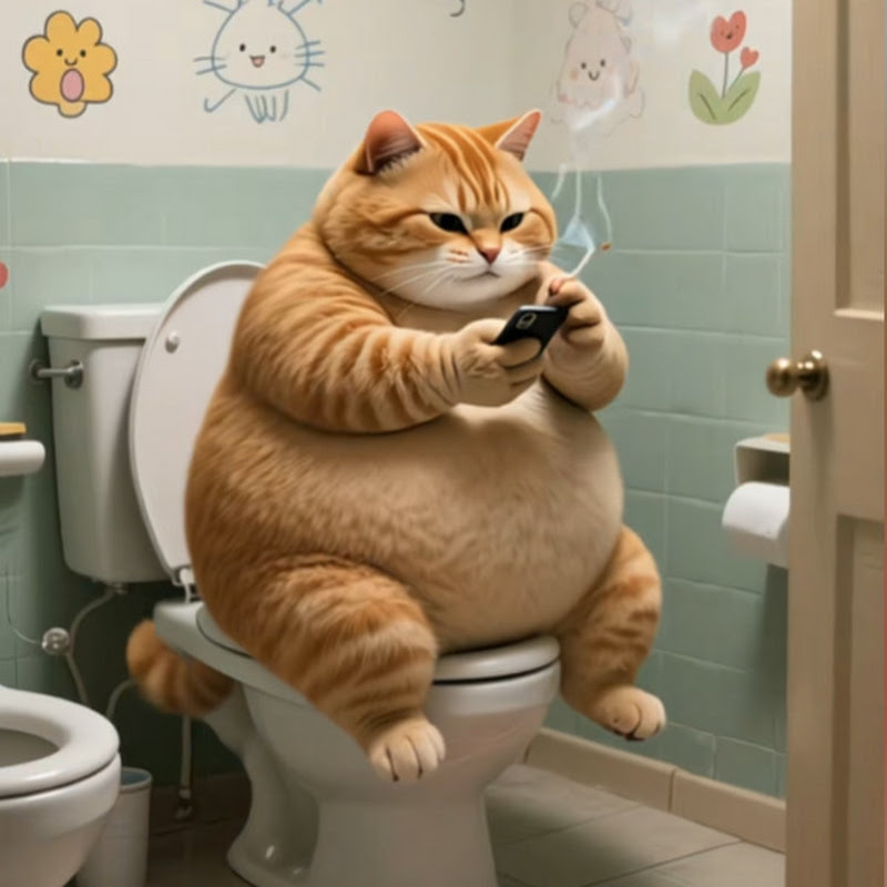 Orange Cat Often Poop