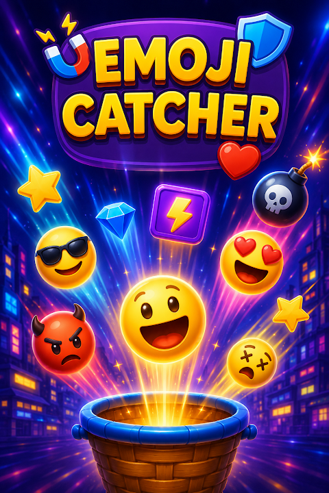 Emoji Catcher - Catch Crazy Falling Emojis — cover art