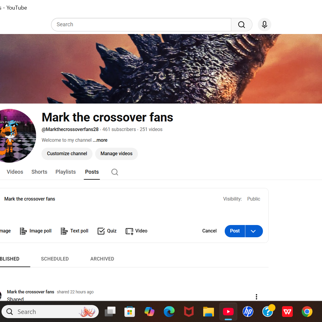 Post from Mark the crossover fans