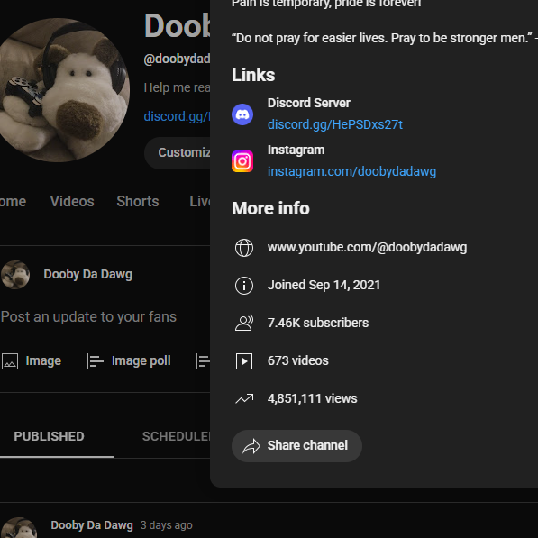 Post from Dooby Da Dawg
