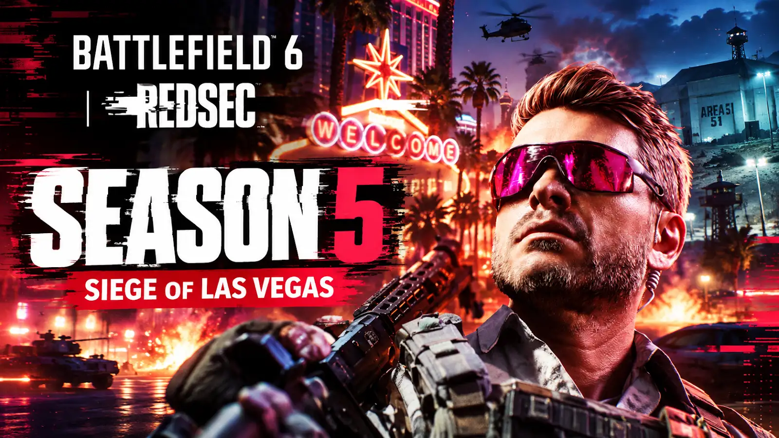 News: Battlefield 6 Stagione 5 parte oggi con Las Vegas, Area 51, Rapid Royale e crossover Dead Space