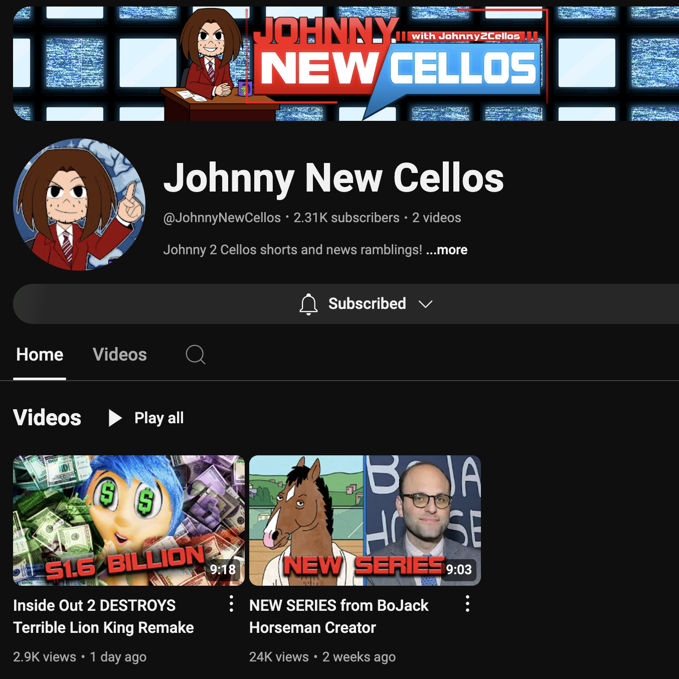 Post from Johnny 2 Cellos