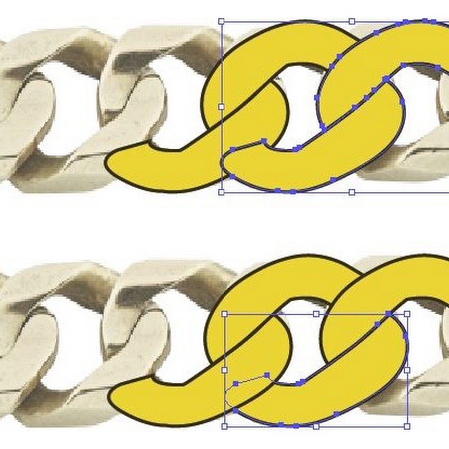 Как нарисовать цепь в иллюстраторе
