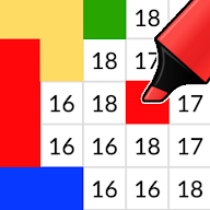 Coloring by Numbers. Pixel House icon