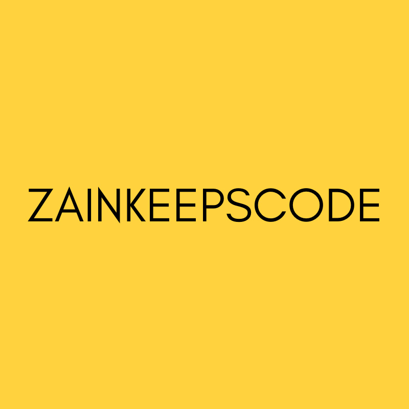 ZAINKEEPSCODE
