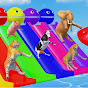 Long Slide Animal Cartoon logo
