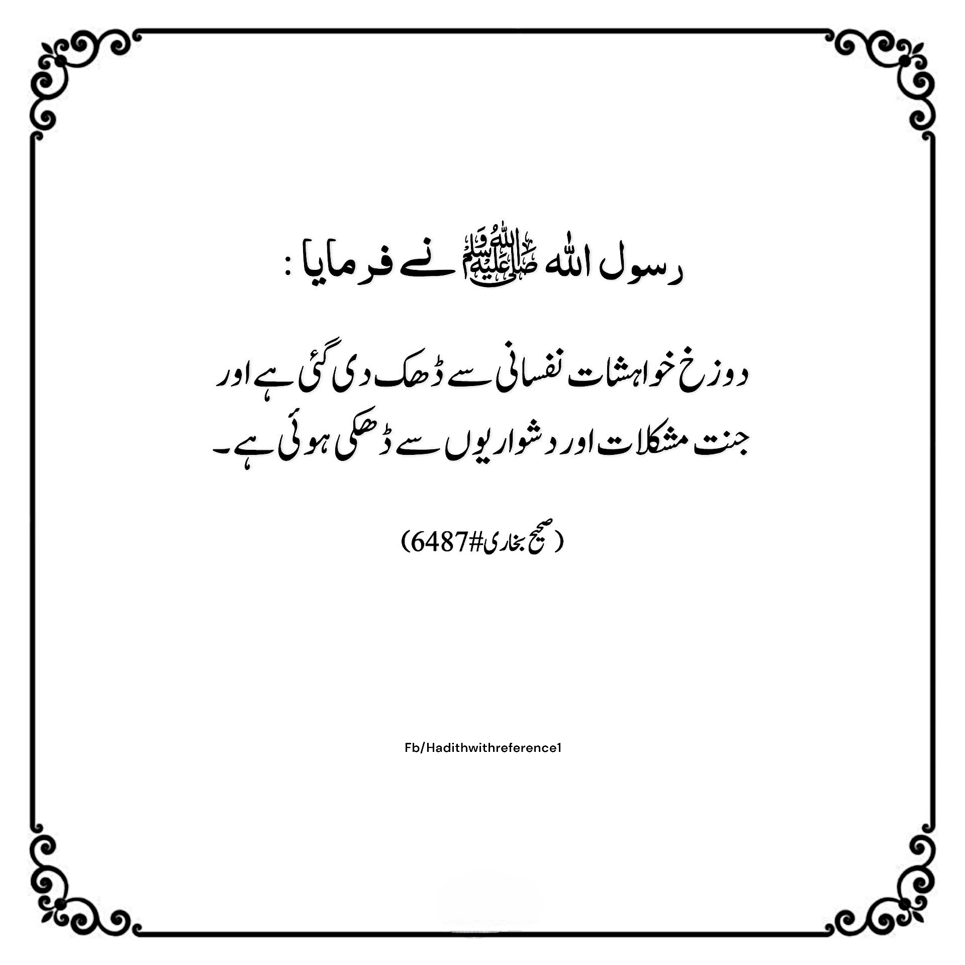Post from Hadith With Reference
