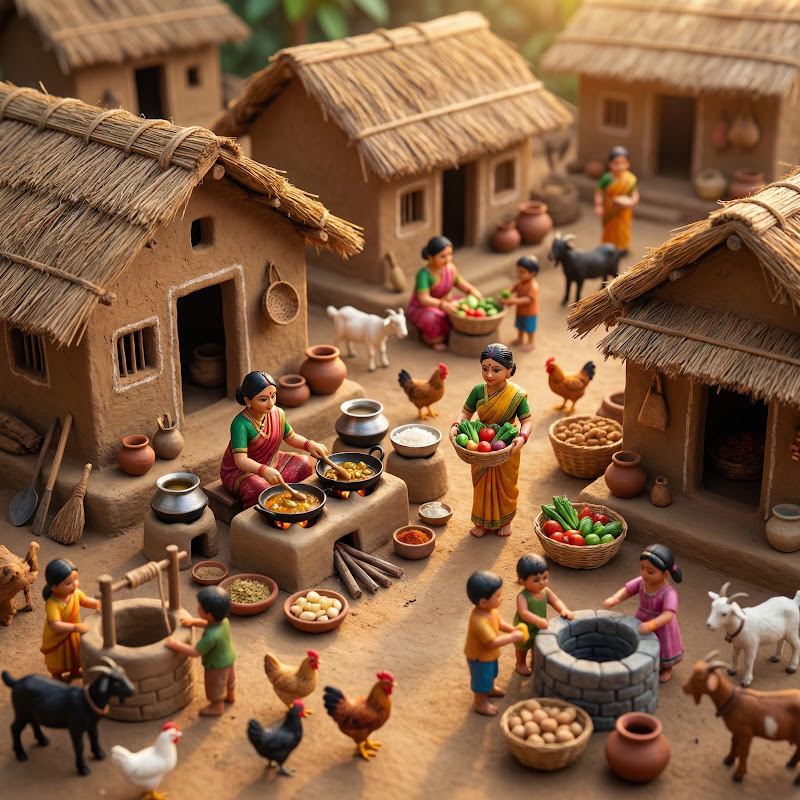 Miniature Doll Cooking