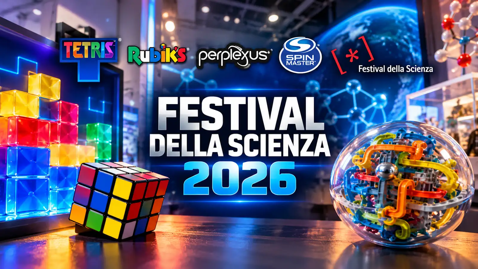 Tetris, Rubik’s e Perplexus protagonisti al Festival della Scienza di Genova 2026