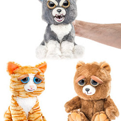 LION Fiesty Feisty Pets Stuffed Animal Plush Toy Scary Cute Squeeze Pet 