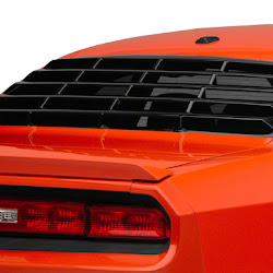 NO7RUBAN Rear Window Louver for Dodge Challenger 2008-2020 Windshield Sun Shade Cover Muscle Car Style Black 