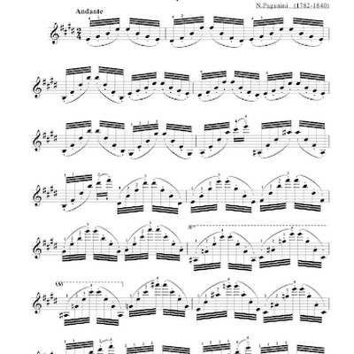 Hilary Hahn - Paganini - Caprice 24 - Sheet Music Play Along - YouTube