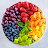 Rainbow Color Fruits