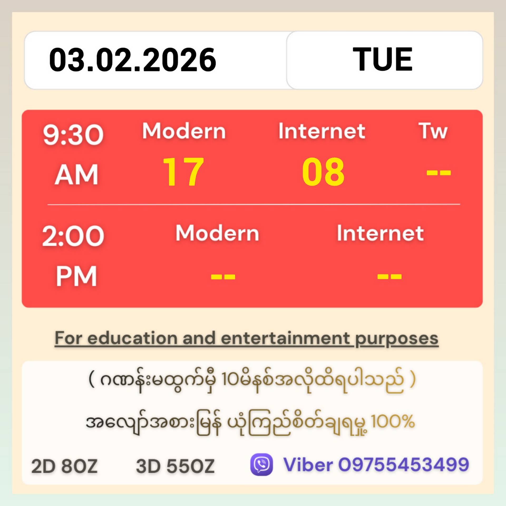 Post from 2D Live Chat