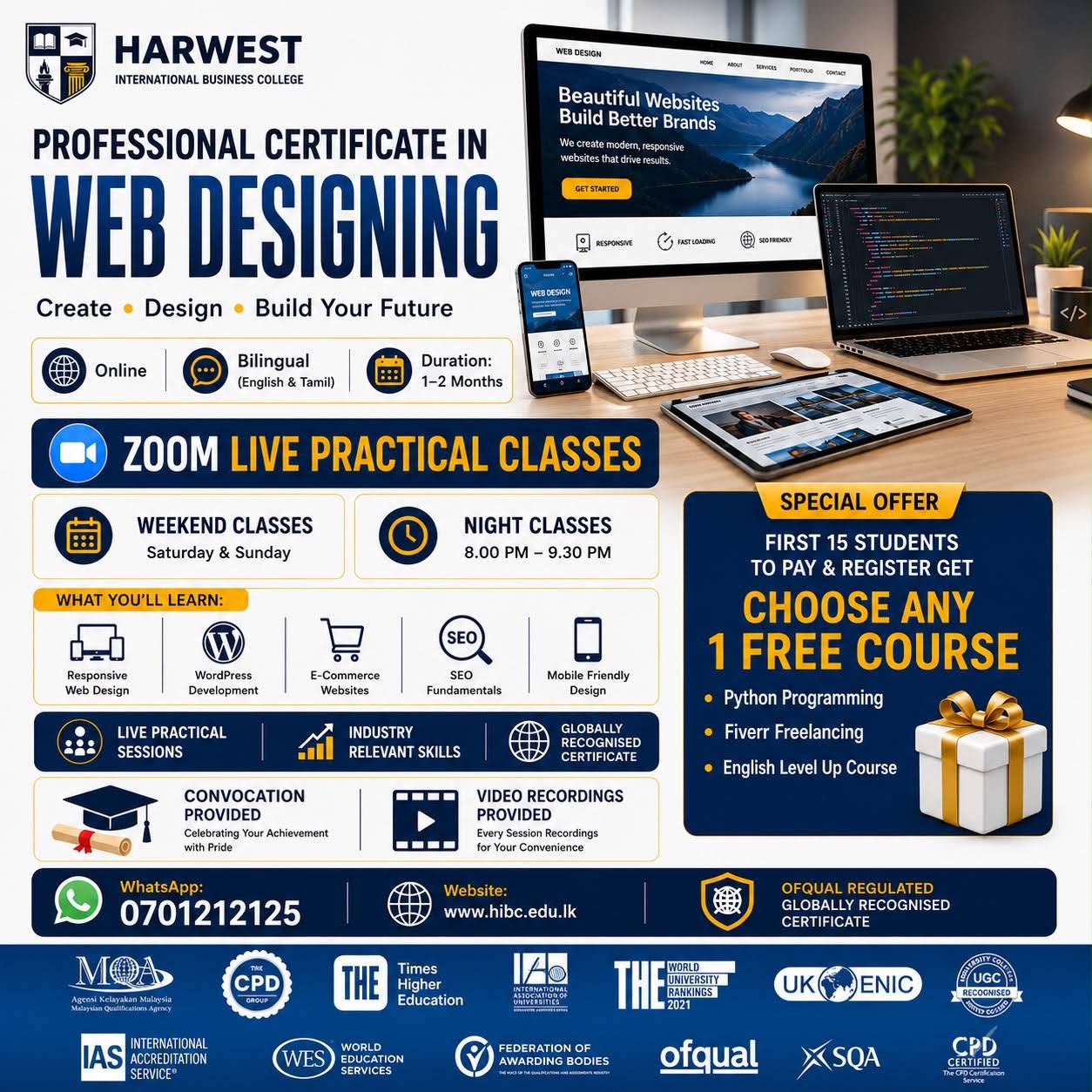PROFESSIONAL CERTIFICATE IN WEB DESIGNING