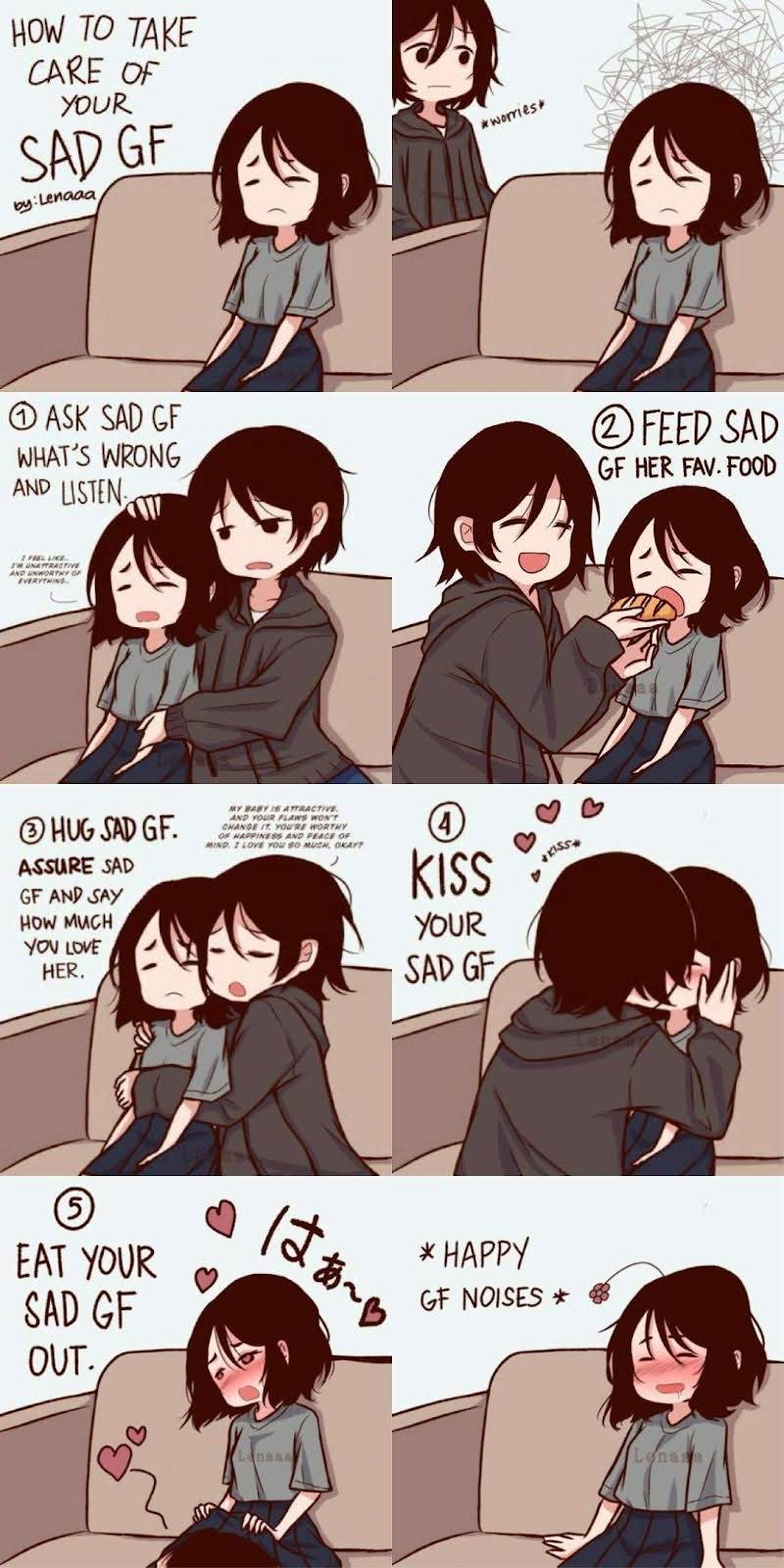 How to take care of your sad gf comic