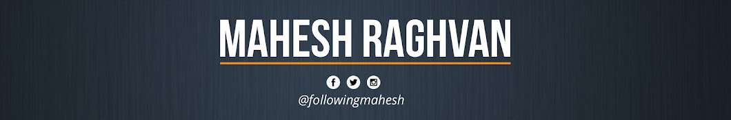 Mahesh Raghvan YouTube channel avatar