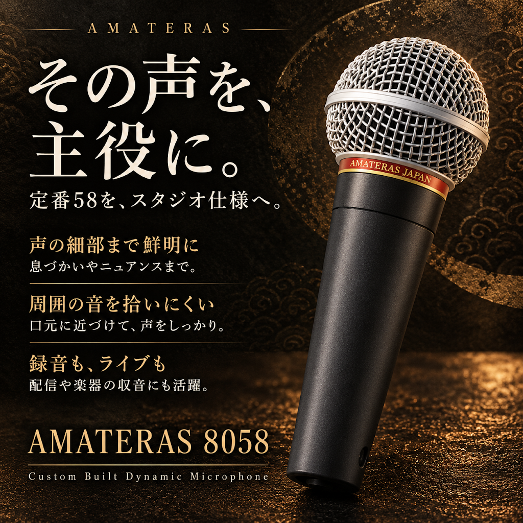 あなたの声、もっと鮮明に届く。 そっと歌うときの息づかい。 声を張っ