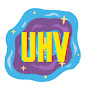 UHV "Universe of heroes and villains" logo
